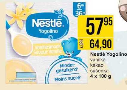 Nestlé Yogolino vanilka, 4 x 100 g 