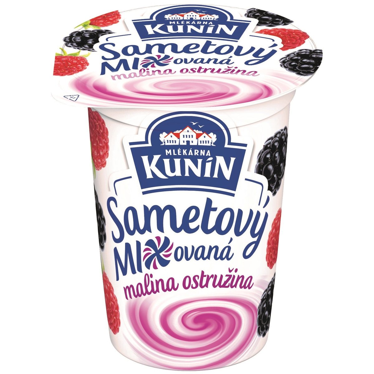 Mlékárna Kunín Sametový jogurt malina, ostružina