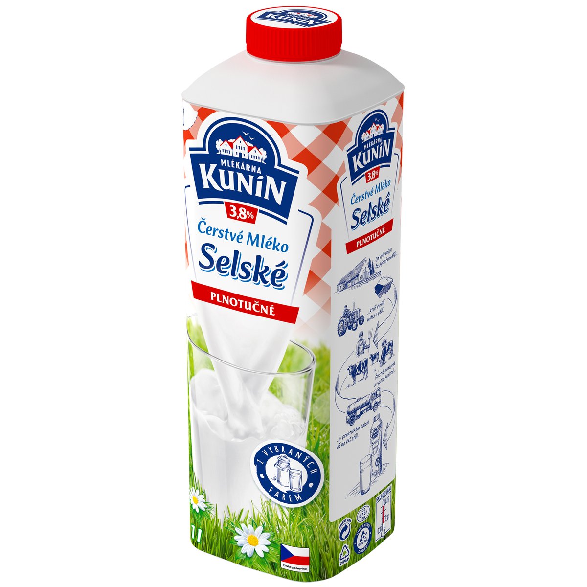 Mlékárna Kunín Selské mléko plnotučné čerstvé 3,5%