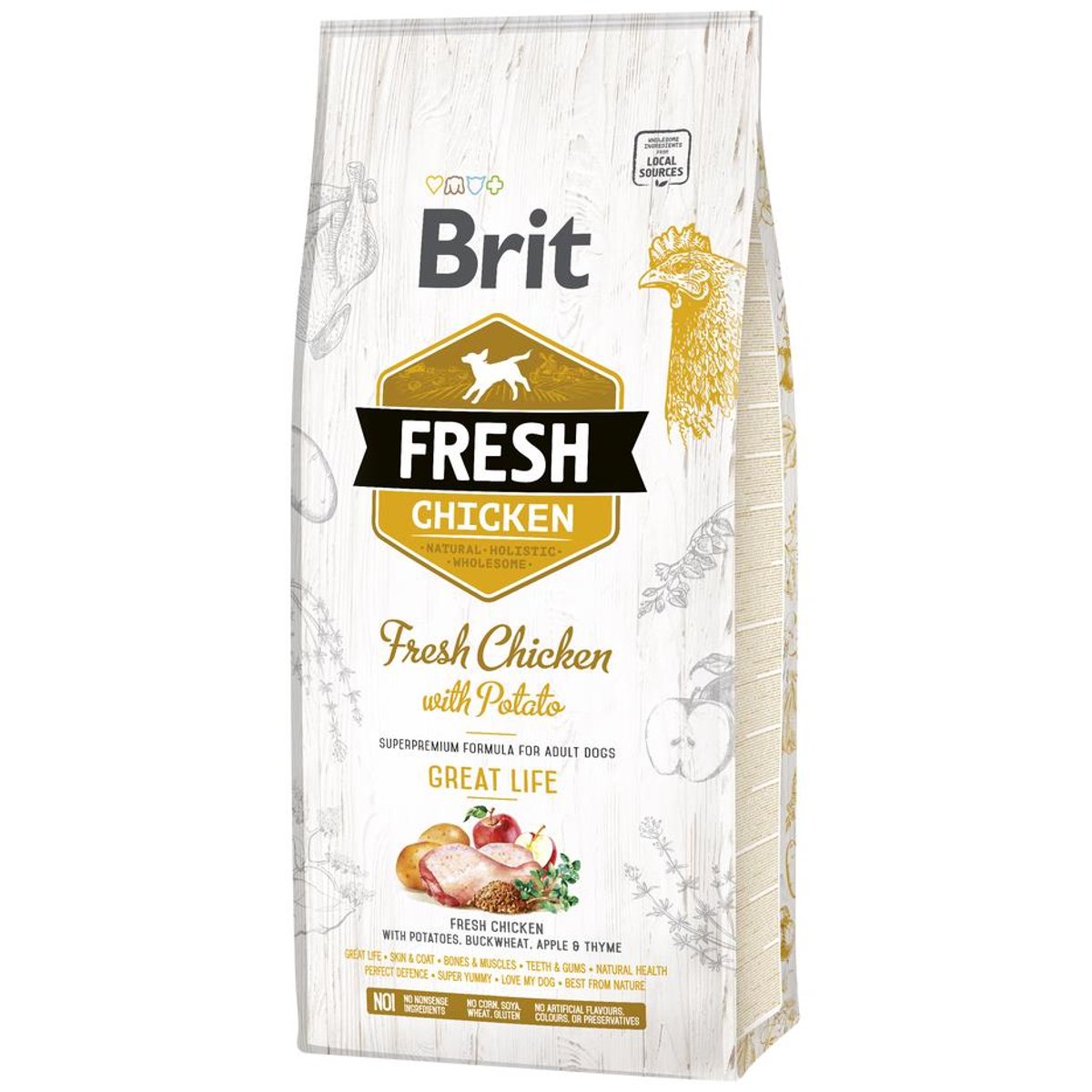 Brit Fresh Chicken with Potato Adult pro psy
