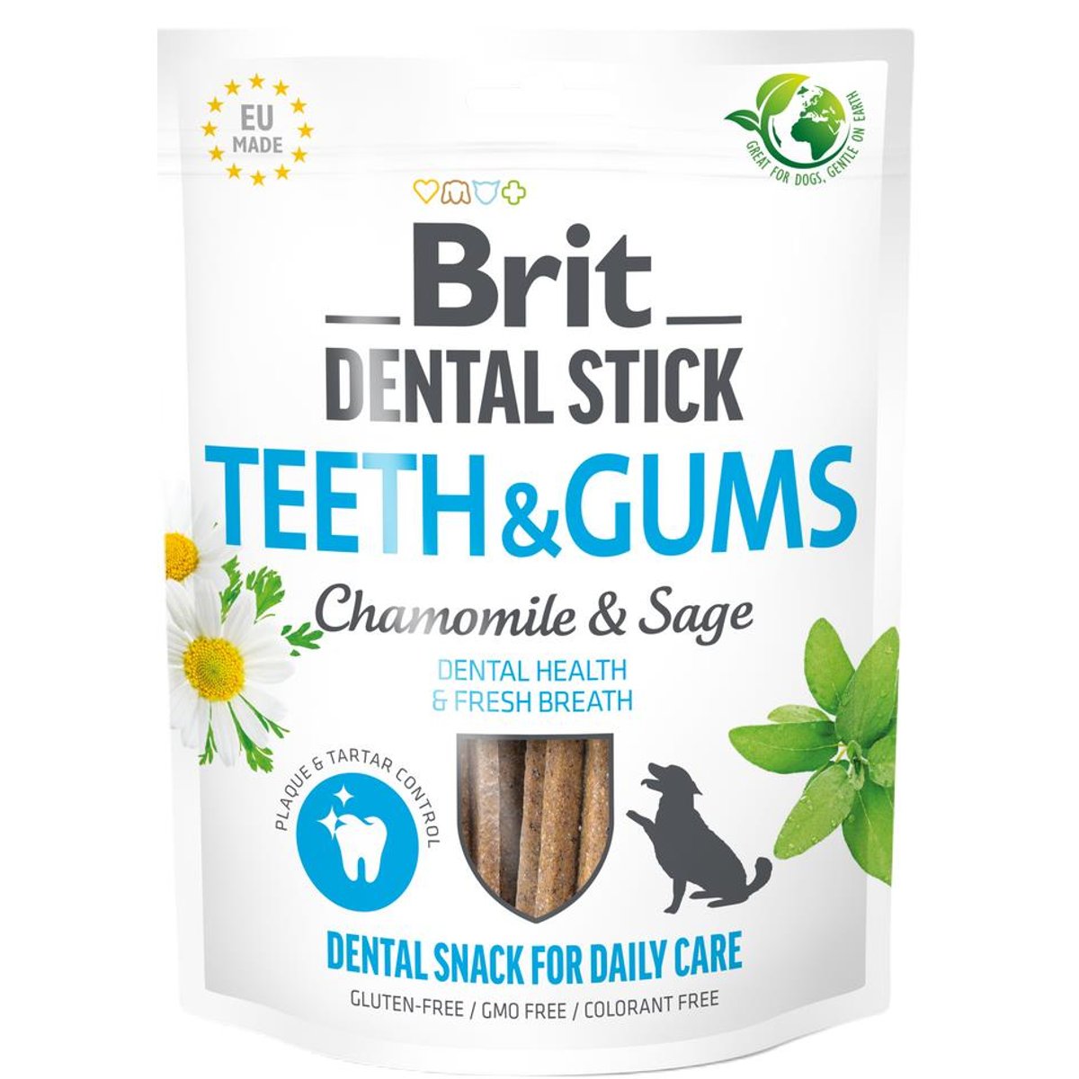 Brit Dental Stick Teeth & Gums with Chamomile & Sage pro psy