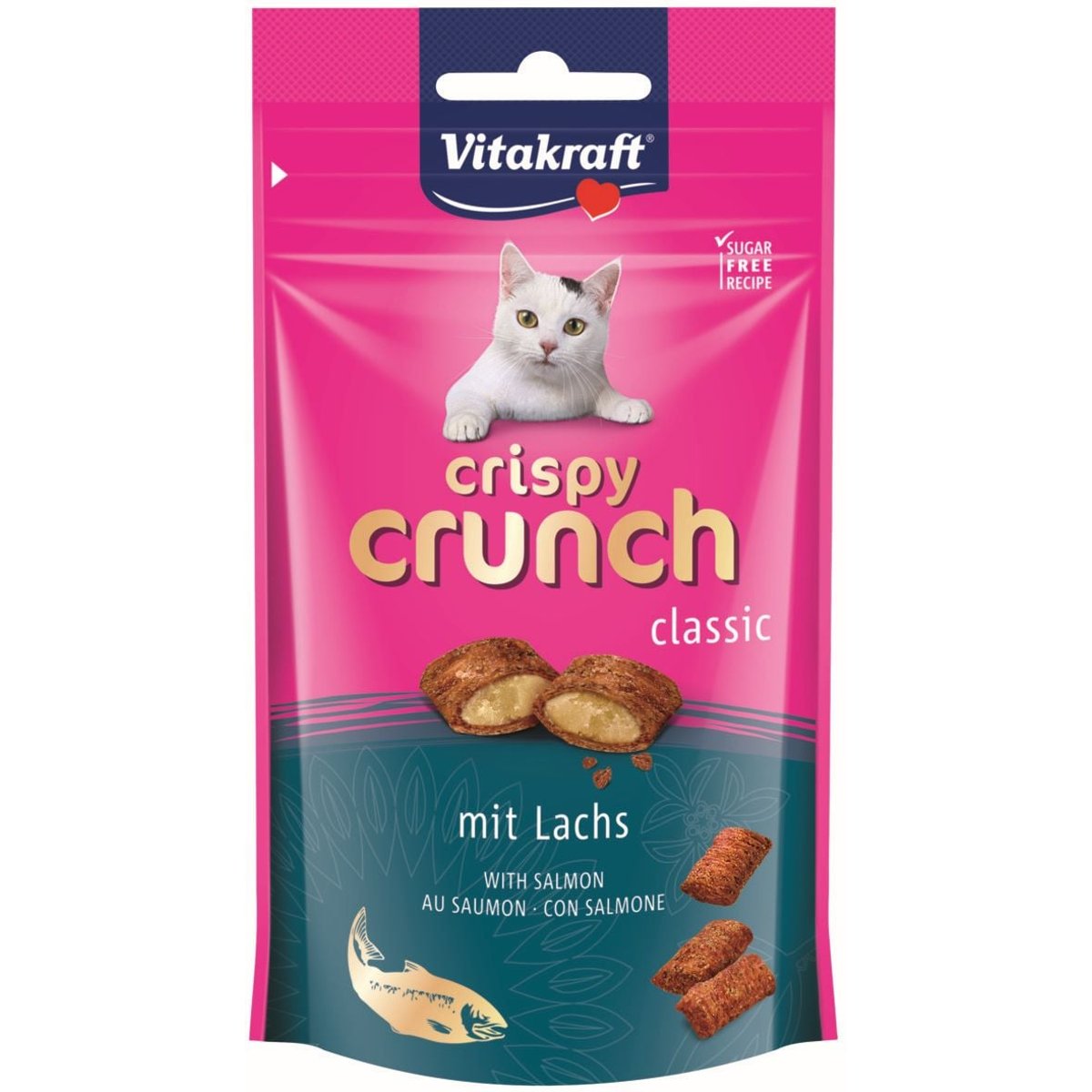 Vitakraft Crispy Crunch Pamlsek pro kočky s lososem