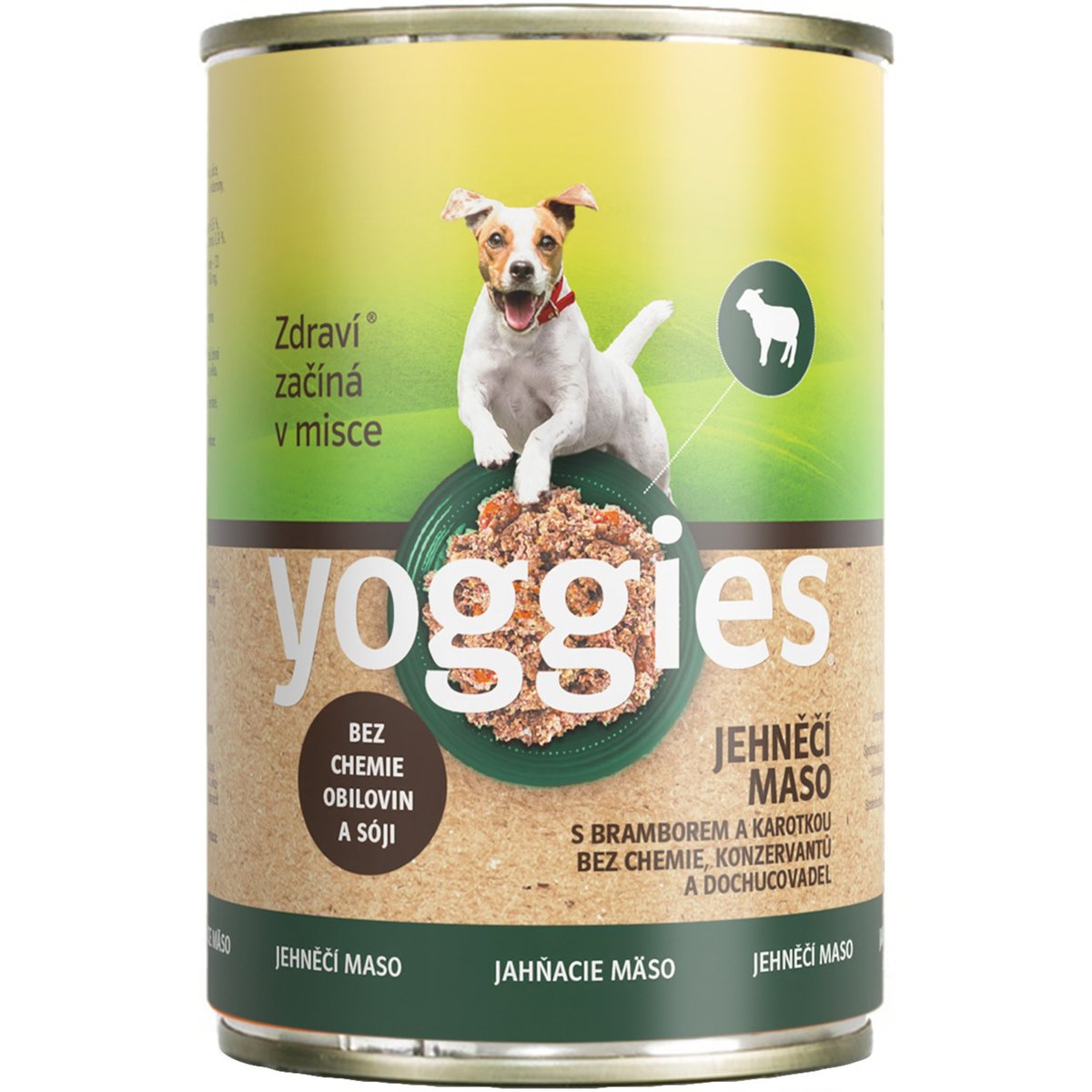 Yoggies Jehněčí konzerva pro psy s bramborem a karotkou