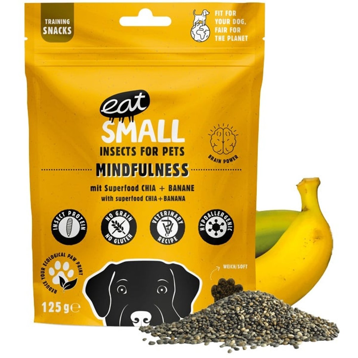Eat Small Mindfulness hmyzí pamlsky s chia a banány