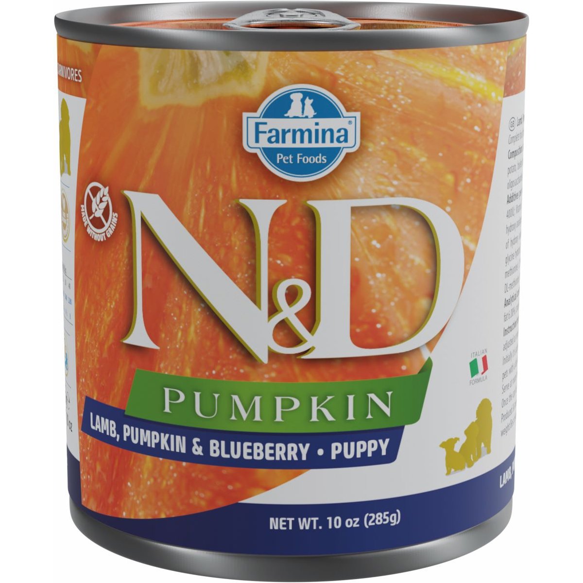 N&D Pumpkin konzerva pro štěňata s jehněčím, dýní a borůvkami
