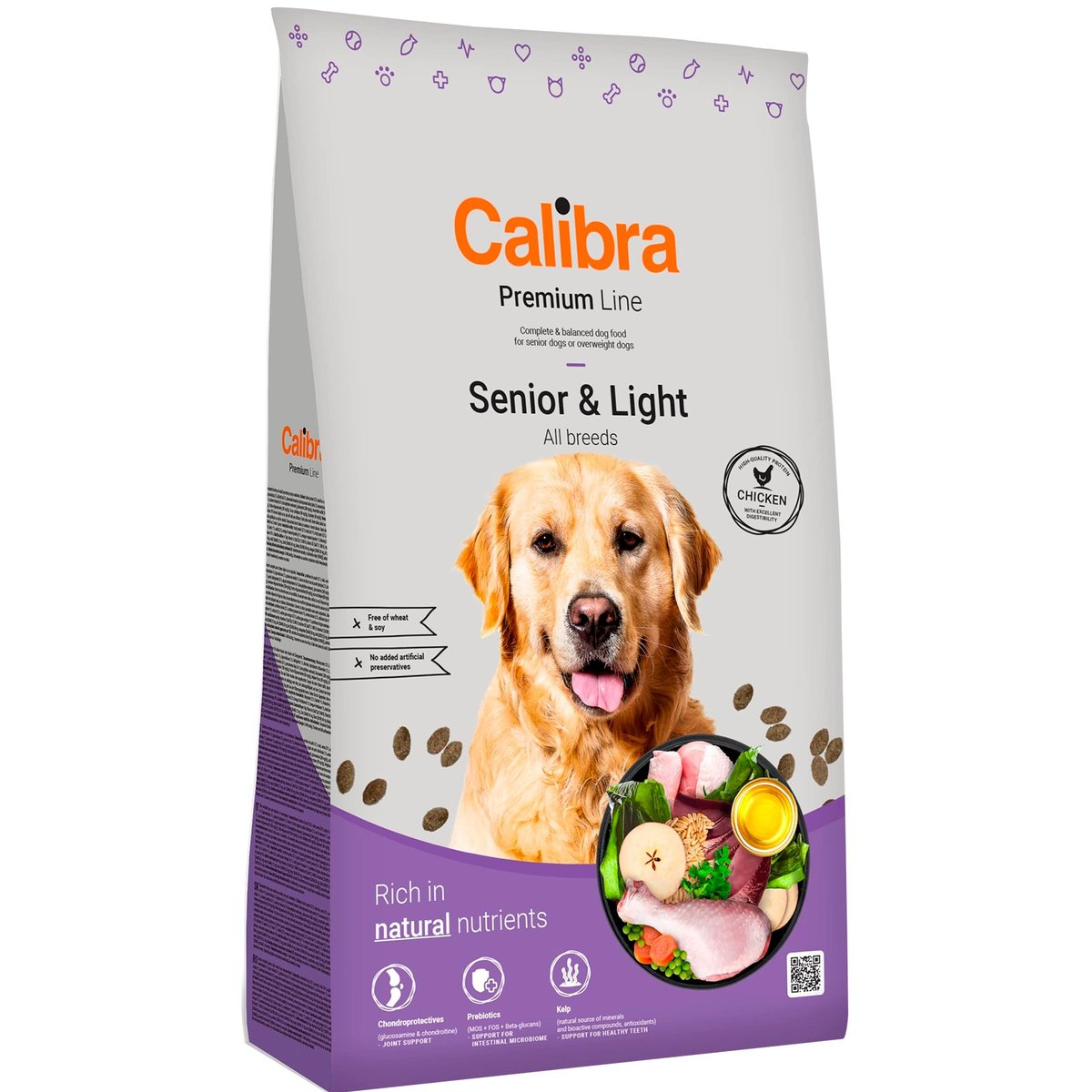 Calibra Dog Premium Line granule pro starší psy s kuřecím