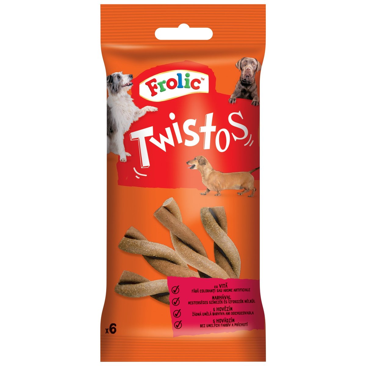 Frolic Twistos hovězí pamlsky pro psy