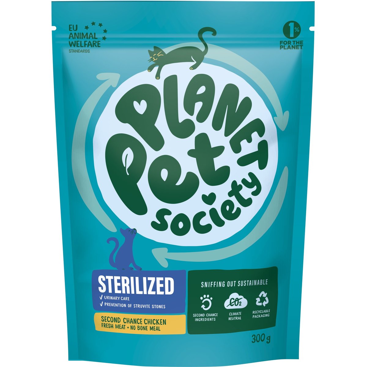 Planet Pet Society Sterilized krmivo pro kočky s kuřecím masem