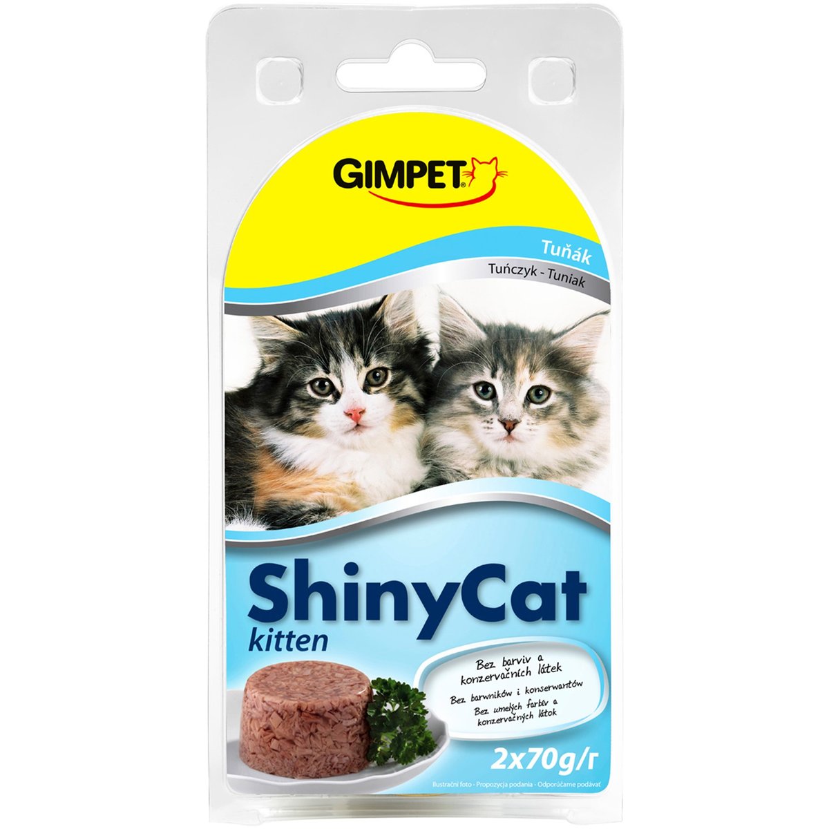 Gimpet ShinyCat konzerva tuňák pro koťata (2×70 g)