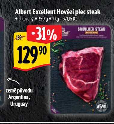 Albert Excellent Hovězí plec steak  350 g