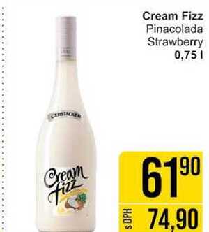 Cream Fizz Pinacolada, 0,75 l