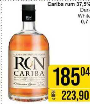 Cariba rum 37,5% Dark, 0,7 l
