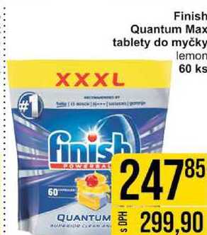 Finish Quantum Max tablety do myčky XXXL lemon, 60 ks 