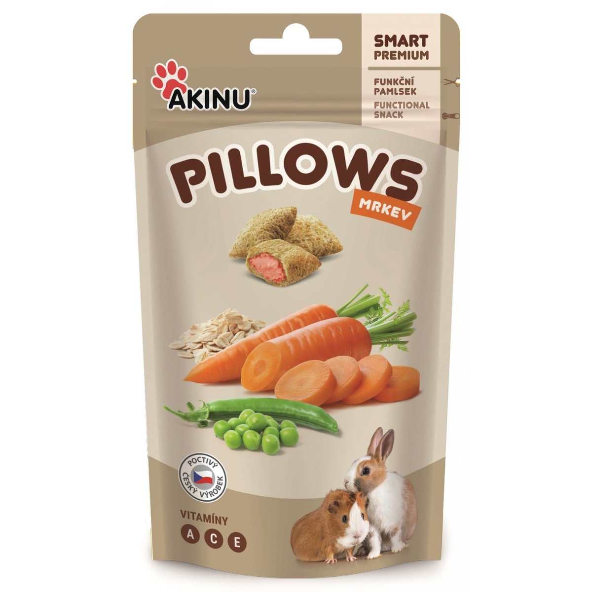 Akinu Pillows polštářky s mrkví pro hlodavce