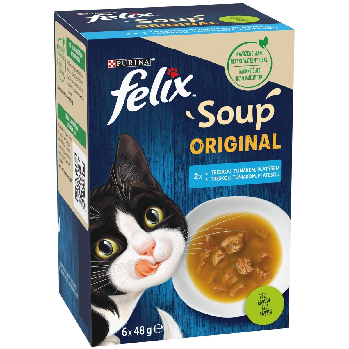 Felix Soup Lahodný výběr z ryb polévka pro kočky 6×48 g