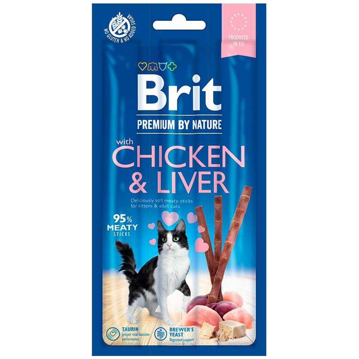 Brit Premium by Nature Chicken & Liver tyčinky pro kočky