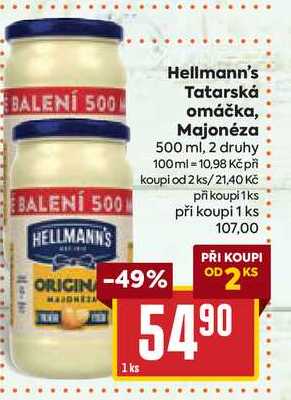 Hellmann's Tatarská omáčka 500ml
