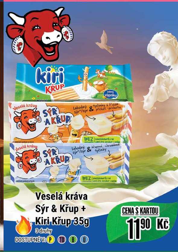 Veselá kráva Sýr & Křup + Kiri Křup 35g  