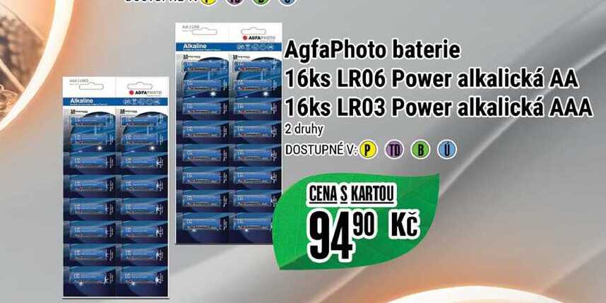AgfaPhoto baterie 16ks LR06 Power alkalická AA 16ks LR03 Power alkalická AAA  