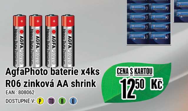 AgfaPhoto baterie x4ks R06 zinková AA shrink 