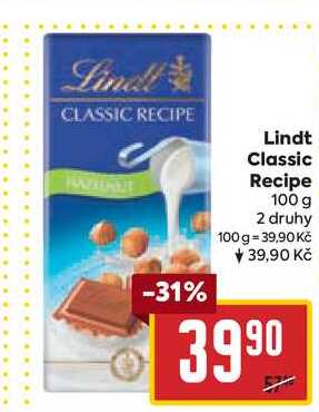 Lindt Classic Recipe 100g