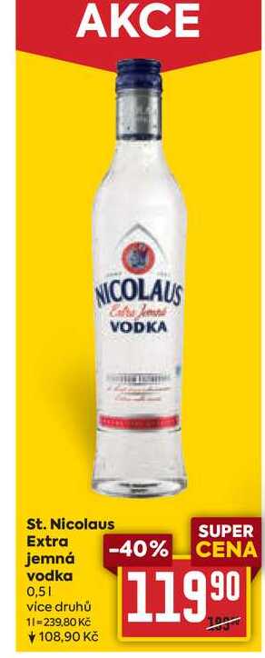St. Nicolaus Extra jemná vodka 0,5l  v akci