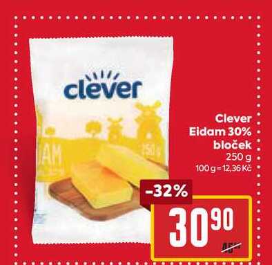 Clever Eidam 30% bloček 250 g