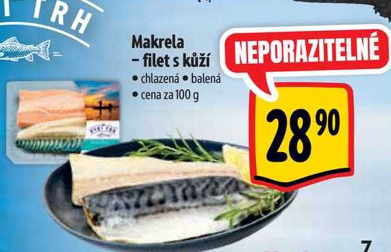   Makrela - filet s kůží 100 g