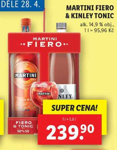 MARTINI FIERO & KINLEY TONIC, 1 l + 1,5 l