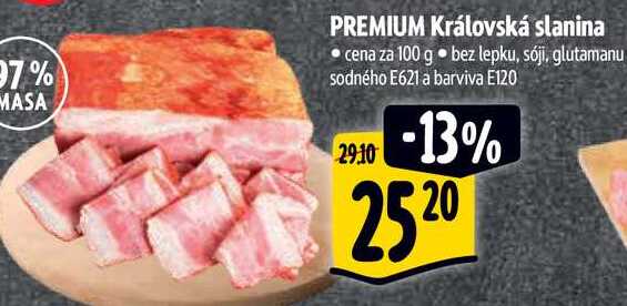 PREMIUM Královská slanina, cena za 100 g