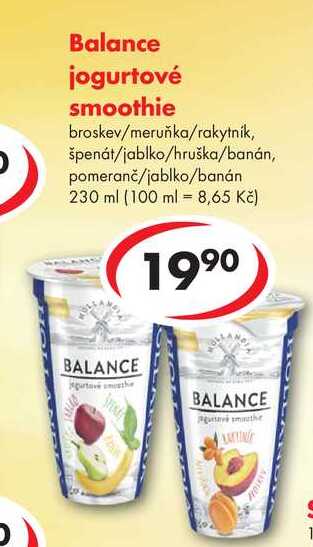 Balance jogurtové smoothie, 230 ml 