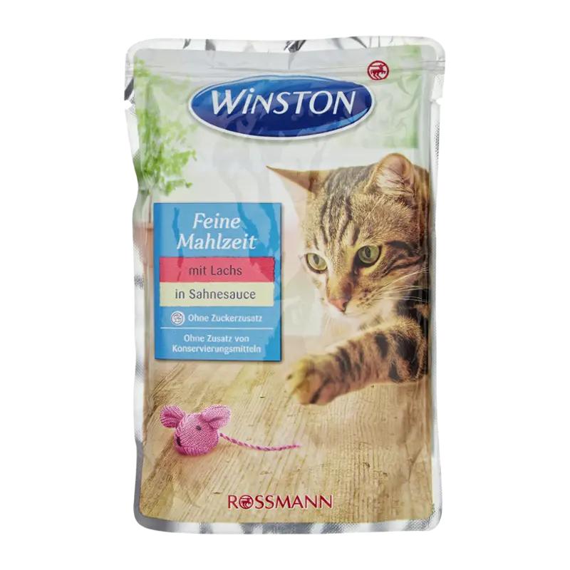 Winston Kapsička pro kočky s lososem ve špenátové omáčce, 100 g