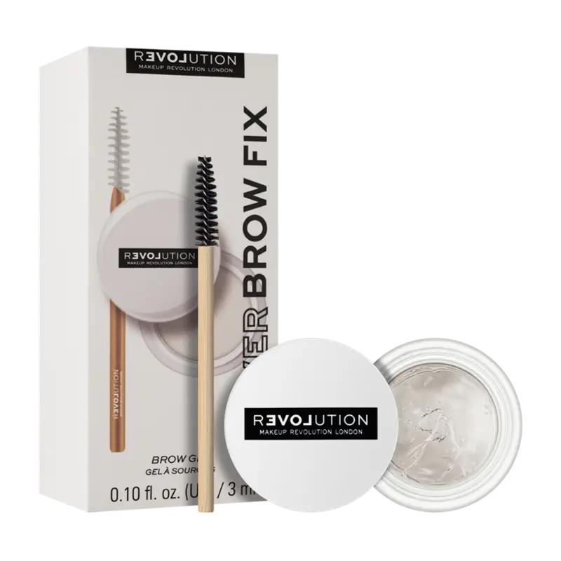 Makeup Revolution Fixační gel na obočí Power Brow Fix, 1 ks