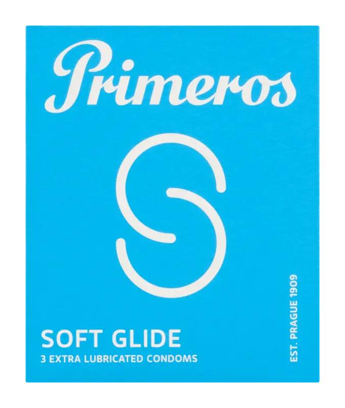 Primeros Soft Glide kondomy se zvýšenou dávkou lubrikace, 3 ks
