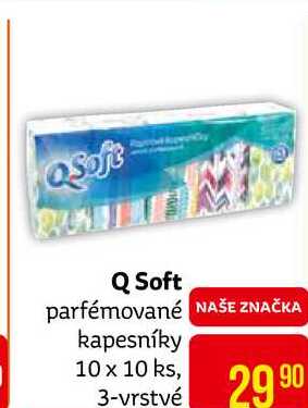 Q Soft parfémované kapesníky 10 x 10 ks, 3-vrstvé 