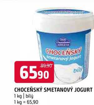 Choceňský smetanový jogurt různé druhy 1kg