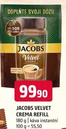 Jacobs Velvet instantní refill káva 180g