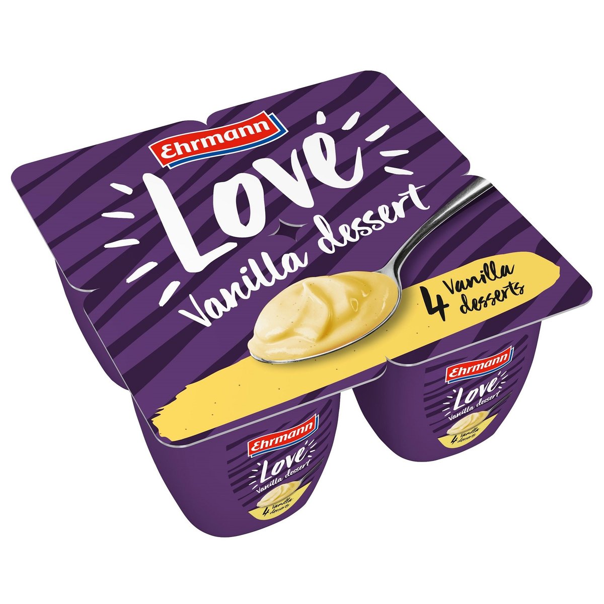 Ehrmann Love mléčný dezert s vanilkovou příchutí (4×100 g)