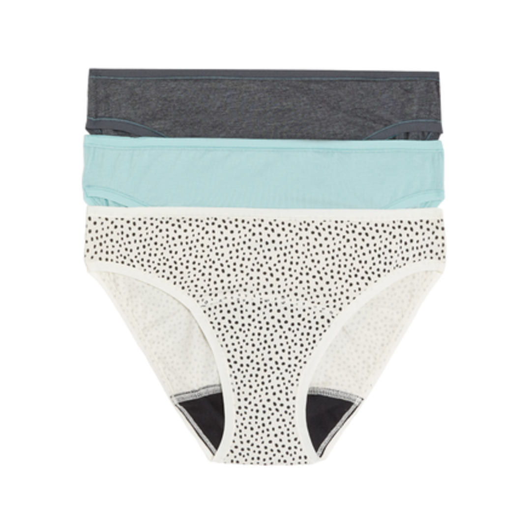 Marks & Spencer Menstruační kalhotky bikini střihu, středně savé, mix barev, 3ks, vel. 10