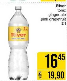 River tonic ginger ale pink grapefruit 2l