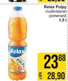 Relax Pulpy multivitamin pomeranč 1,5l