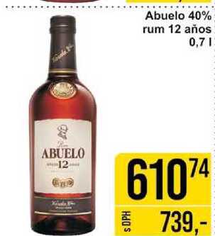 Abuelo 40% rum 12 años 0,7l