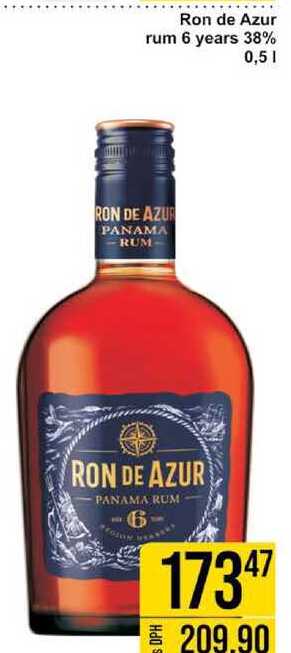 Ron de Azur rum 6 years 38% 0,5l