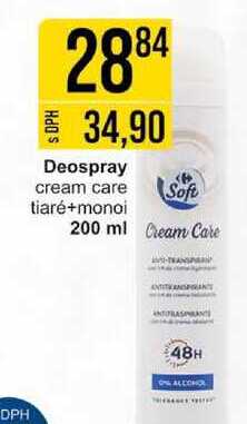 Deospray cream care Soft tiaré+monoi 200 ml 