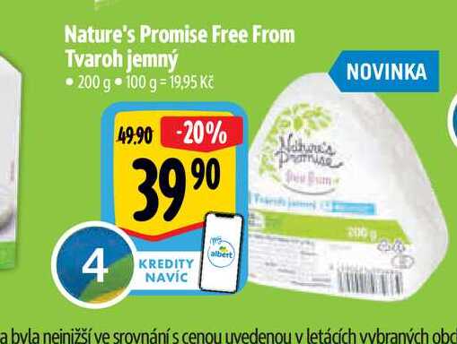 Nature's Promise Free From Tvaroh jemný • 200 g 