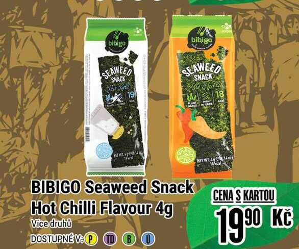 BIBIGO Seaweed Snack Hot Chilli Flavour 4g  