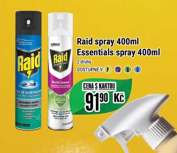 Raid spray 400ml Essentials spray 400ml