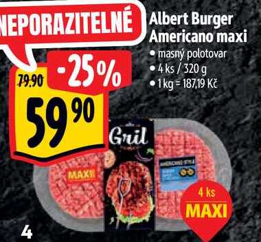 Albert Burger Americano maxi, 320 g