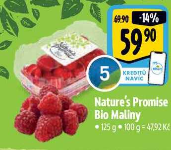 Nature's Promise Bio Maliny, 125 g