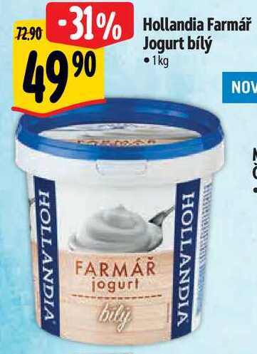 Hollandia Farmář Jogurt bílý, 1 kg 